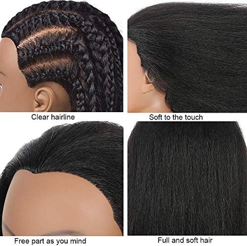 14 Inch 100% Real Human Hair Mannequin Head, Manikin Head with Hair - Image 4