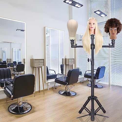 AliLeader 50 Inch 3 Arms Wig Stand Tripod (Mannequin Head Not Included) - Image 2