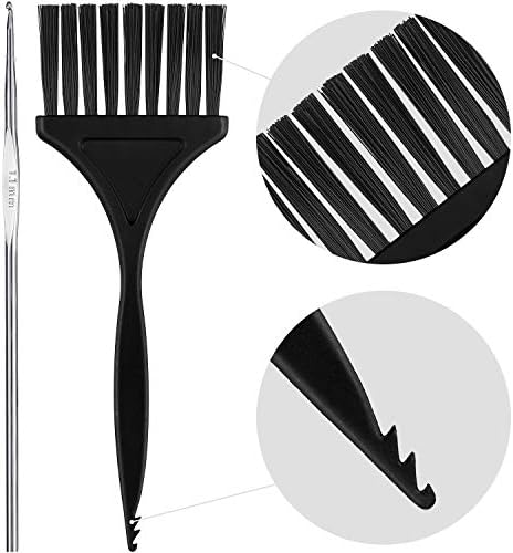 3 Sets Hair Coloring Kit, Includes PVC Hair Coloring Caps with Styling Tools, Disposable Dye Shawl, Gloves, Brushes for Dyeing(Blue) - Image 2