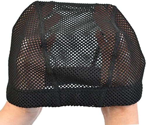 2 Pcs Mesh Dome Wig Cap Elastic Crochet Wig Caps for Making Wig, Black L - Image 5