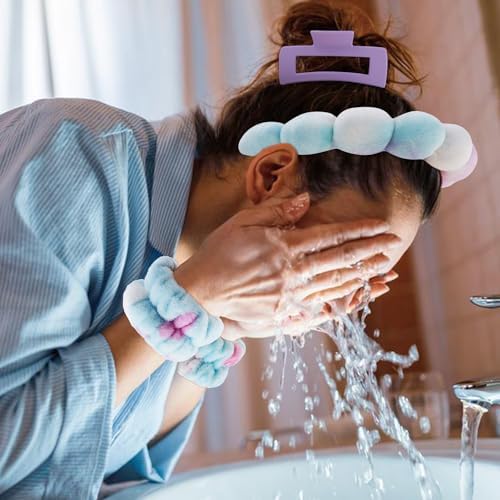 Chanaco Spa Headband, Makeup Headband with Wrist Bands, Hair Accessories for Washing Face and Teen Girl Gifts for Women - Image 5