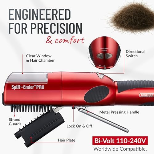 Split-Ender PRO - Professional Hair Trimmer with Charging Station, Automatic Split End Remover for Frizzy, Dry, Damaged, Colored, Broken, Curly, Straight or Bleached Hair Types, Hair Styling Tool - Image 6