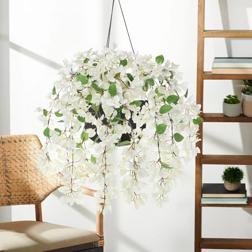 33.5" Bougainvillea Artificial Flowers Fake White Flowers, UV Resistant Long Sprays Artificial Bougainvillea Flowers for Indoor & Outdoor Decor, 3PCS Faux Hanging Flower for Home Room Wedding Porch - Image 5
