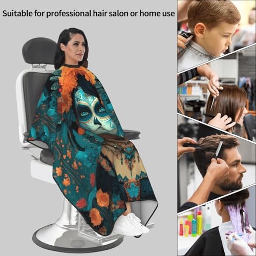 Skull Vintage Hair Cutting Barber Cape Hair Salon and Dyeing Styling Cloth for Women/Men - Image 6
