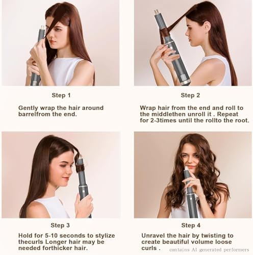 Dryhsip 5 in 1 Hair Styler & Wrap Air Curler, Low-Speed Hair Tools - Image 4