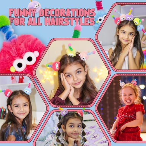 Crazy Hair Day Accessories for Girls, Funny Hair Clips for Kids - Image 4