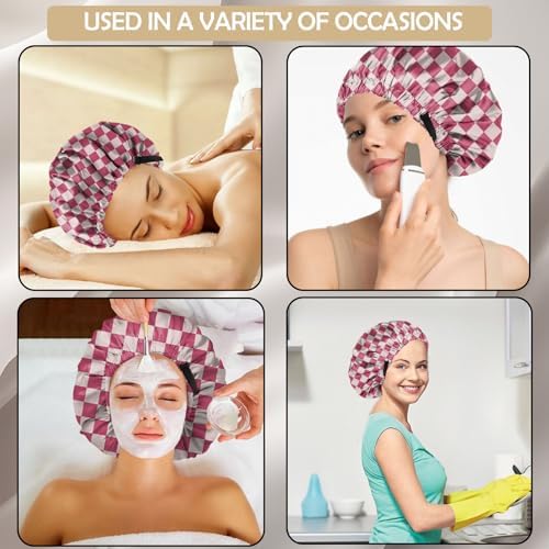Satin Hair Bonnet Silk Bonnet for Sleeping Double Layer Elastic Adjustable Reusable Cute Aesthetic for Women Girls - Image 6