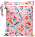 Bumkins Waterproof Wet Dry Bag for Baby, Travel, Swim Suit, Cloth Diaper, Pump Parts, Pool, Beach, Gym Clothes, Toiletry, Hook to Stroller, Daycare, Zipper Reusable Wetdry Packing Pouch, Cowgirl Boots by Bumkins