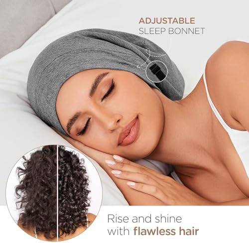 2Pcs Satin Lined Bonnet for Sleeping for Women Men - Image 2