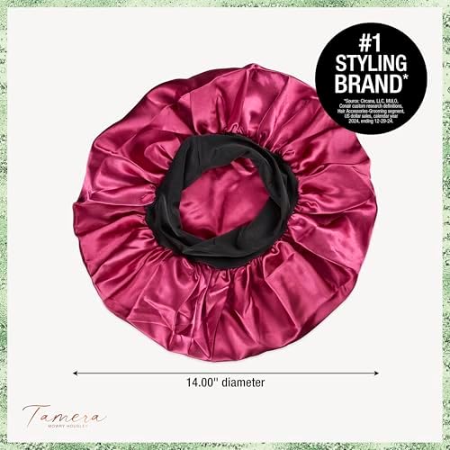 CONAIR x Tamera Mowry Housley Collection Satin Hair Bonnet with Bonus Pillowcase for Sleeping Set - Use on long and short lengths - preserve curls and braids - sleep cap for women - 2 piece bundle - Image 5