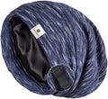 YANIBEST Slouchy Beanie Hat Satin Lined Sleep Cap Chemo Headwear Caps Navy by yanibest