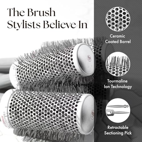 Olivia Garden Ceramic + Ion Speed XL - Extra-Long Round Thermal Hair Brush - Not Electrical - Professional Blowout Brush for Normal to Thick Hair - Image 5