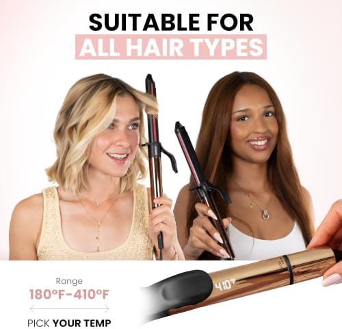 ELLA BELLA® Curling Iron 1 Inch, Professional Ceramic Wand, All Hair Types - Image 5