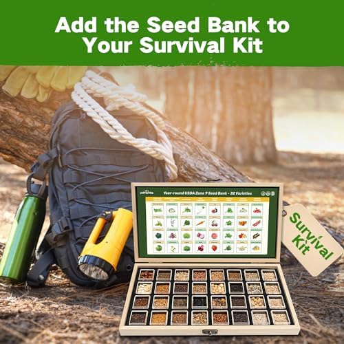 Lush&Dew Zone 9 Seed Bank, Gardening Gifts for Women Men, 32 Type USA Seeds - Image 5