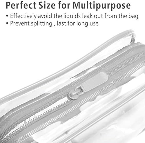PACKISM Clear Makeup Bag for Travel - TSA Approved Toiletry Bag, Grey - Image 5