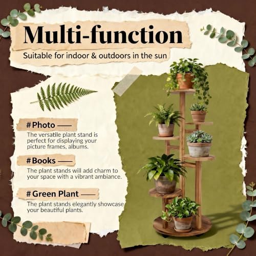 GEEBOBO 5 Tiered Tall Plant Stand for Indoor - Image 4