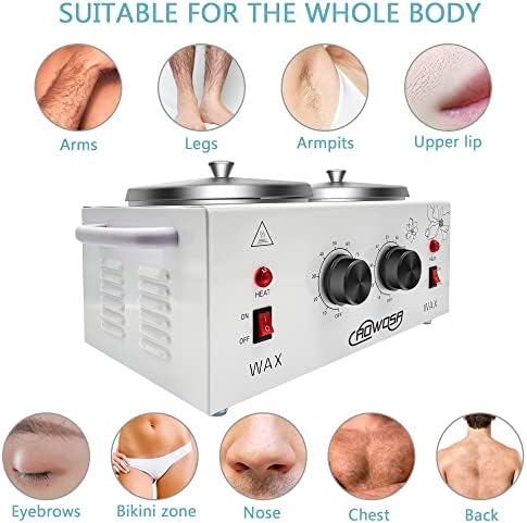 Professional Waxing Kit Wax Warmer Double Pot Wax Heater for Hair Removal - Image 5