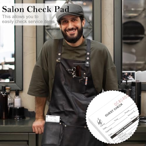 12 Pack Salon Check Pad Guest Checks Books 2.99×5 inch Server Note Pads Waiter Checkbook Beauty Salon Receipt Ticket Book Barbershop Supplies 100 Sheets for Salon Barber Shop - Image 7