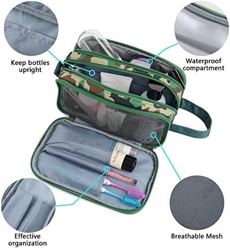 Kids Toiletry Bag for Boys, Travel Toiletry Bag for Little Young Boys Waterproof Hanging Wash Bag Toddler Traveling Toiletries, Dinosaur Camo - Image 3