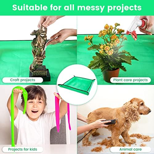 2 Pcs 26.8" x 26.8" Potting Mat for Indoor Plants Transplanting Control Mess Square Repotting Mat Gardening Gifts - Image 4