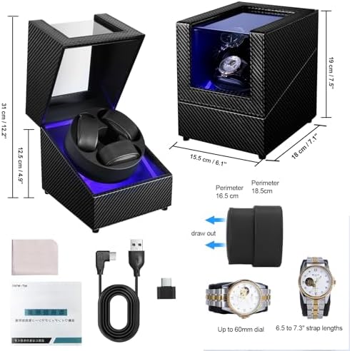 Anyasun 3 Watch Winder for Automatic Watch,Japanese Quiet Motor - Image 5