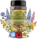 Geva Grow on the Go Seed Shaker - Northwest Wildflower Seeds Regional Mix - Organic, Non-GMO - 100% Pure Seed - 20 Different Wildflowers Seeds of Annual and Perennial, 8oz by GevaGrow
