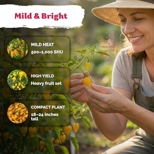 25 Yellow Biquinho Pepper Heirloom Vegetable Seeds, Capsicum Chinense - Image 4