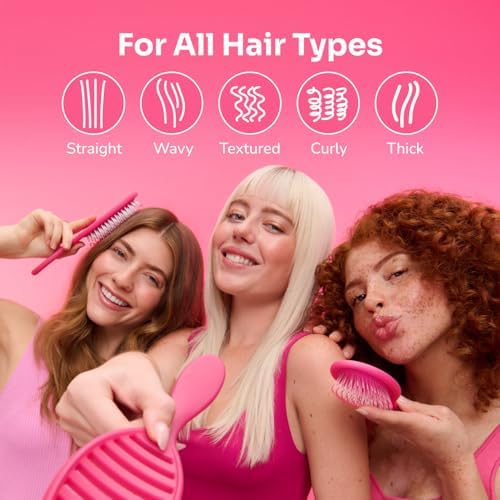 Wet Brush Original Detangler Hair Brush, Hipster Doodle, Ultra-Soft IntelliFlex Bristles, Detangling Bristles Glide Through Tangles (Wet & Dry Hair), Women & Men (Pack of 1) - Image 3