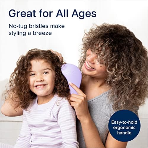 Crave Naturals Glide Thru Detangling Brush for Adults and Kids - Detangler Brush for Curly or Straight, Wet or Dry Hair - Gentle on Tangles Hair Comb - 7.5x3-Inch, Pink and Purple (Pack of 2) - Image 5