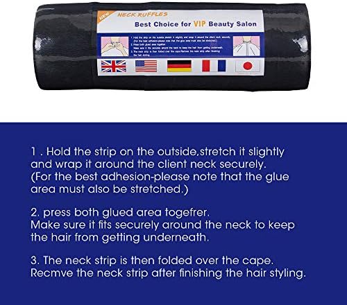 Disposable Paper Barber Neck Strips - 5 Rolls 500 Strips Black Professional Stretchy Paper Neck Band for Salon Haircut Styling - Image 5