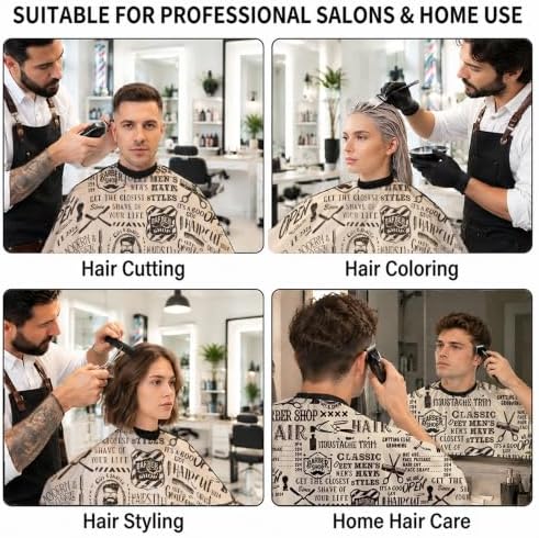 Barber Cape for Men, Professional Hair Cutting Cape for Salon Use - Image 7