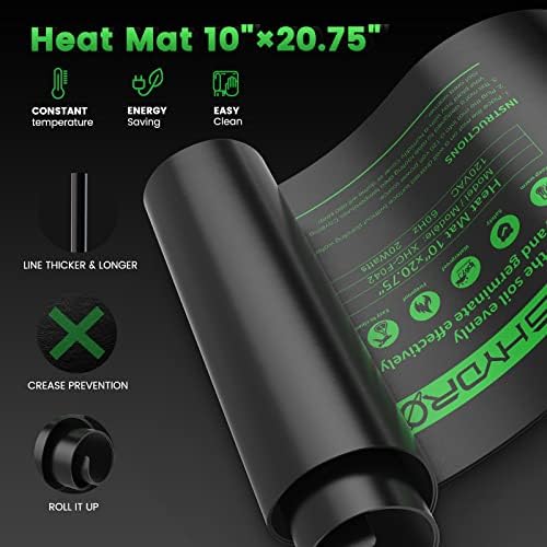 MARS HYDRO 10" x 20.75" Seedling Heat Mat with Thermostat Combo Set - Image 5