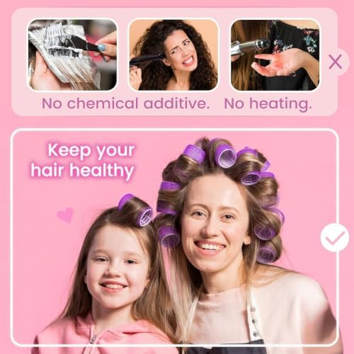 Hair Rollers Set, 29 Pcs Self Grip Heatless Hair Curlers - Image 3