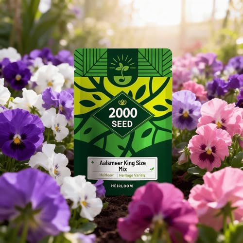 Viola Seeds, 2000 Cool Season Flower Seeds for Pot, Borders, Window Boxes by Unknown