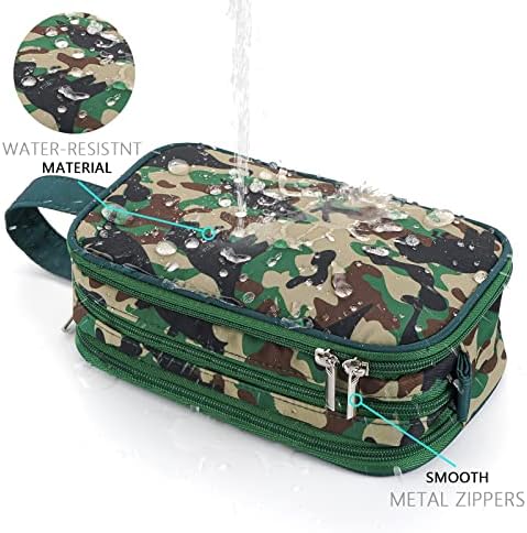 Kids Toiletry Bag for Boys, Travel Toiletry Bag for Little Young Boys Waterproof Hanging Wash Bag Toddler Traveling Toiletries, Dinosaur Camo - Image 4