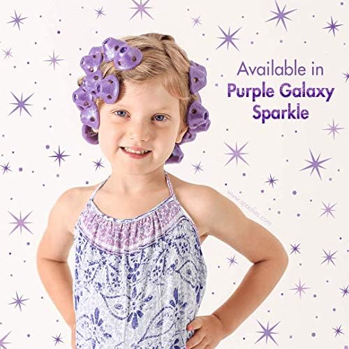 Spoolies Original Hair Curlers, Heatless Silicone Rollers with Mesh Bag Gift for Natural Hair, Hair Extension plus Wigs, Made in USA, 15 Jumbo Size (Purple Galaxy) - Image 3