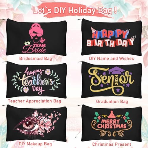 Legigo Blank Canvas Bags Zipper Pouch Makeup Bags Pencil Pouch Bulk - Image 4