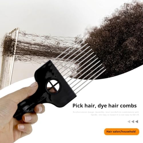 Upgraded Hair Twist Comb Hair Sponge Brush and Metal Afro Hair Pick Comb Set for Black Men Women Curls, 2 In 1 Afro Hair Coil Pick Combs Curl Brush (2 Pcs) - Image 6