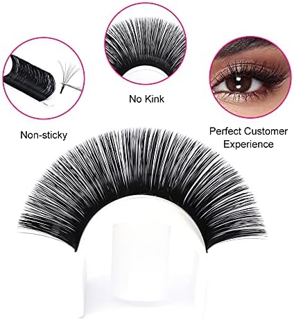 Lash Extensions D Curl 0.07 19mm Easy Fans Eyelash Extensions Semi Permanent Volume Eyelash Extension Supplies (0.07-D, 19mm) - Image 4