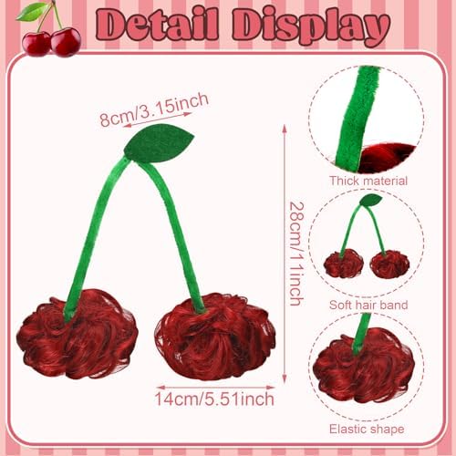 Cherry Hair Clip Kit Crazy Hair Day - Image 2