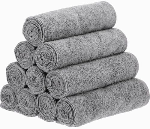 Shimeyao 48 Pack Salon Towels Bleach Proof Microfiber, Light Gray - Image 4