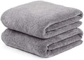 JML Microfiber Bath Towels with Hanging Loop, 2 Pack, 30 in x 60 in, Grey by JML