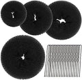 Teenitor Hair Donut, Hair Bun Maker, Black（Extra-large, Large, Medium and Small） by PERFECTYOURBEAUTY