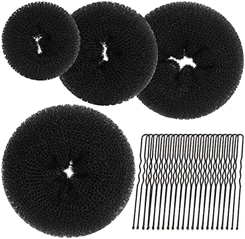 Teenitor Hair Donut, Hair Bun Maker, Black（Extra-large, Large, Medium and Small） by PERFECTYOURBEAUTY
