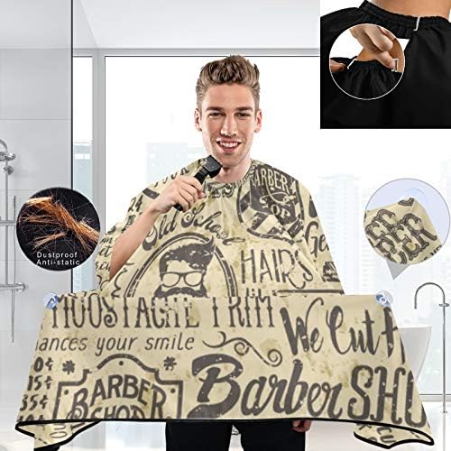 visesunny Professional Barber Cape Polyester Hair Cutting Salon Cape Apron Anti-Static Beard Bib Grooming Apron - Image 3