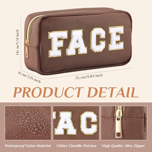 Remerry 4 Pcs Makeup Bags Nylon Set,Brown Series - Image 3