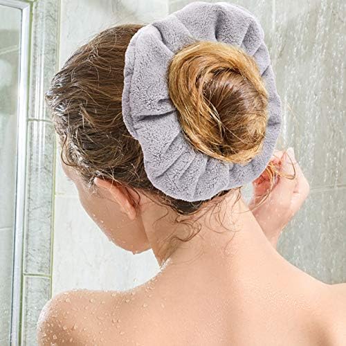WILLBOND 4 Pcs Microfiber Quick-dry Hair Towel Scrunchie, Chic Colors - Image 3