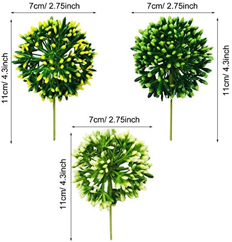 Woohome 20 PCS Artificial Succulent Plants, Green Fake Succulent, Unpotted Faux Succulent Assortment in Flocked Blue in Different Type for Birthday Home Decor Indoor Wall Garden DIY - Image 6