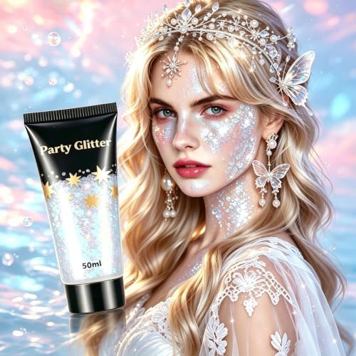 AROIC 6 Colors Face Body Glitter, 10.58 Oz Mermaid Hair Glitter for Kids - Image 4