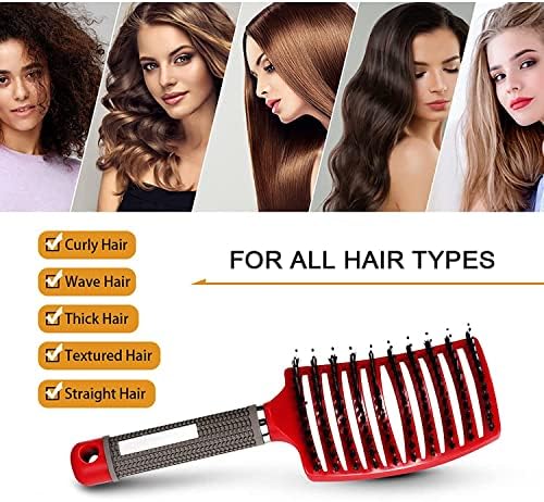 Magical Ultra Detangling Brush for Wet or Dry Hair, Detangler Brush, Fast Drying Styling Massage Hairbrush for Men, Women and Kids (Rainbow-A) - Image 4